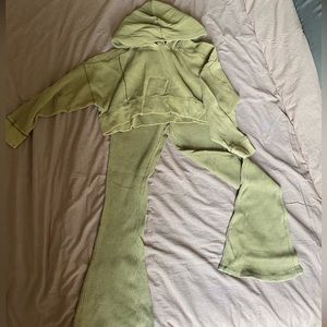 Urban Outfitters waffle knit lounge set